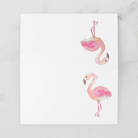 Roze flamingo schattig dier plaats kaart plaatskaartje (Buitenkant ongevouwen)