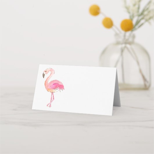 Roze flamingo schattig dier plaats kaart plaatskaartje (Achterkant)
