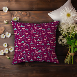 Roze Flamingo schattig rood patroon Kussen