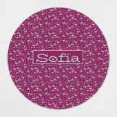 Roze Flamingo schattig rood patroon Labels (Design 2)