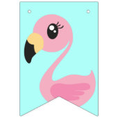 Roze Flamingo Schattige Happy 1st Verjaardag Vlaggetjes (Derde vlag)