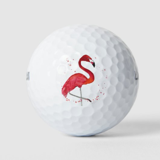 Roze Flamingo Schattige Meisje Tropical Bird Beach Golfballen (Voorkant)