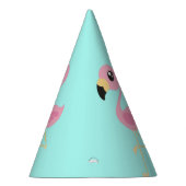 Roze Flamingo Schattige Tropical 1e Verjaardag Feesthoedjes (Rechts)