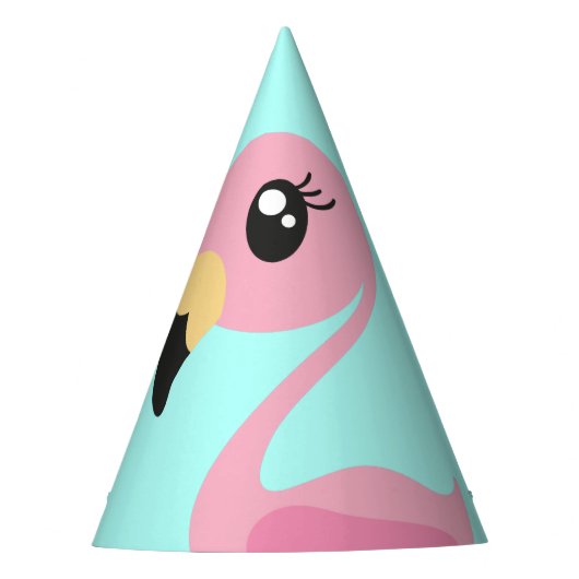 Roze Flamingo Schattige Tropical 1e Verjaardag Feesthoedjes (Voorkant)