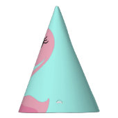 Roze Flamingo Schattige Tropical 1e Verjaardag Feesthoedjes (Rechts)