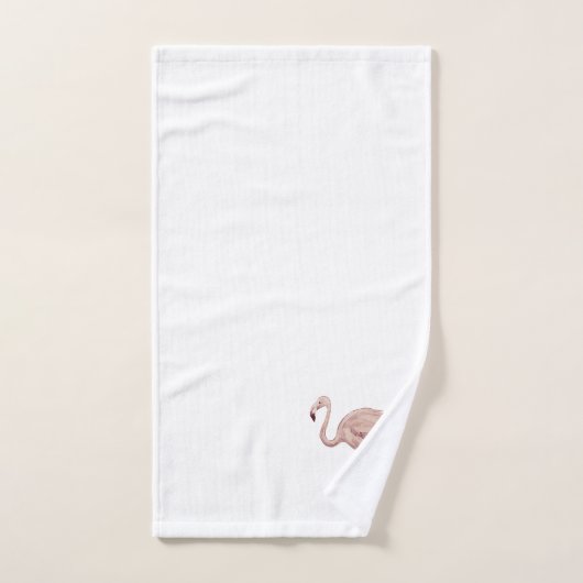 Roze Flamingo Schilderij Badhanddoek Set Bad Handdoek (Handdoek)