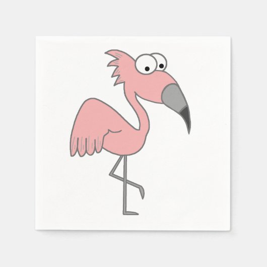 Roze Flamingo Servet (Voorkant)