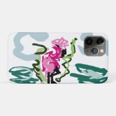 Roze flamingo set Case-Mate iPhone case (Achterkant (horizontaal))