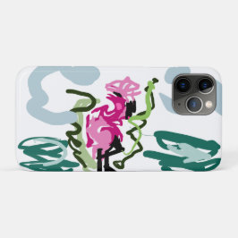 Roze flamingo set Case-Mate iPhone case
