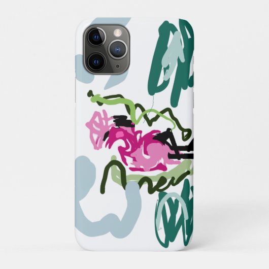Roze flamingo set Case-Mate iPhone case (Achterkant)