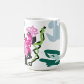 Roze flamingo set koffiemok (Voorkant rechts)