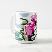 Roze flamingo set koffiemok (Voorkant links)