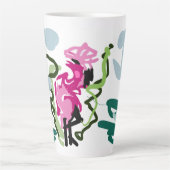 Roze flamingo set latte mok (Voorkant)