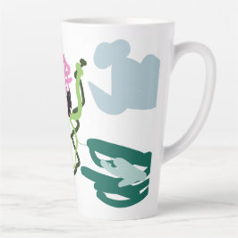 Roze flamingo set latte mok