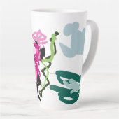 Roze flamingo set latte mok (Rechterhoek)