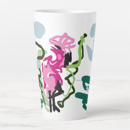 Roze flamingo set latte mok
