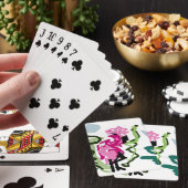 Roze flamingo set pokerkaarten (Insitu)