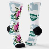 Roze flamingo set sokken (Gebogen)