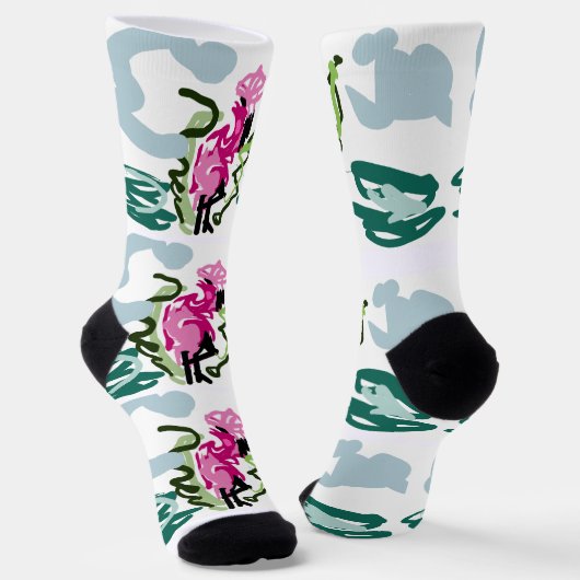 Roze flamingo set sokken (Gebogen)