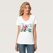 Roze flamingo set t-shirt (Voorkant volledig)
