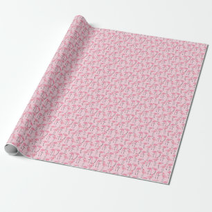 Roze flamingo set, tropisch zomerpatroon. cadeaupapier
