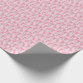 Roze flamingo set, tropisch zomerpatroon. cadeaupapier (Hoek)