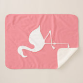 Roze flamingo Sherpa Blanket Deken (Voorkant (horizontaal))