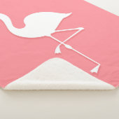 Roze flamingo Sherpa Blanket Sherpa Deken (3/4)