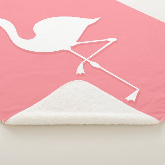 Roze flamingo Sherpa Blanket Sherpa Deken (3/4)