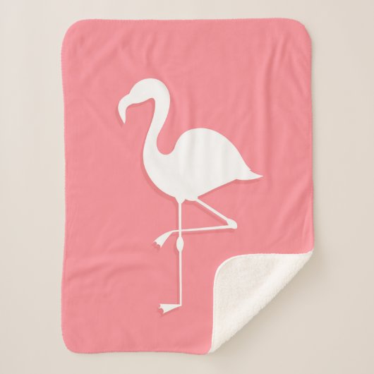 Roze flamingo Sherpa Blanket Sherpa Deken (Voorkant)