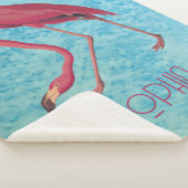 roze flamingo sherpa deken (3/4)