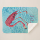 roze flamingo sherpa deken (Voorkant (horizontaal))