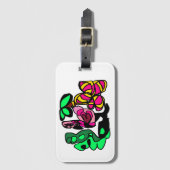 Roze flamingo show vibes  bagagelabel (Voorkant (verticaal))