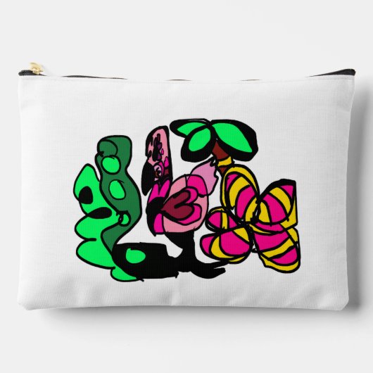 Roze flamingo show vibes  etui (Voorkant)