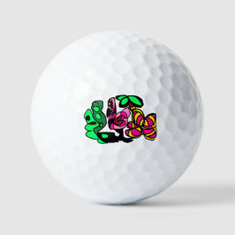 Roze flamingo show vibes golfballen