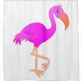 Roze Flamingo Shower Curtain Douchegordijn (Voorkant)