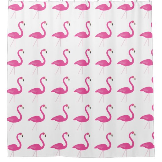 Roze Flamingo Shower Curtain Douchegordijn (Voorkant)