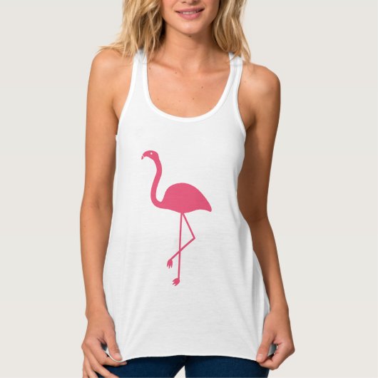 Roze Flamingo Silhouet Tanktop (Voorkant)