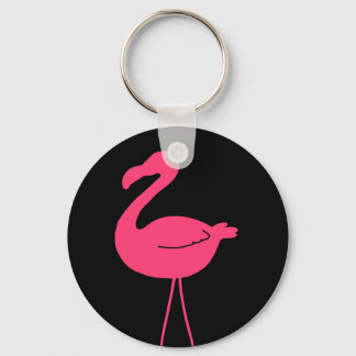 Roze Flamingo Silhouette Sleutelhanger