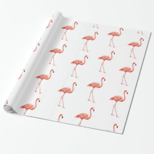 Roze Flamingo Simple Pattern Cadeaupapier