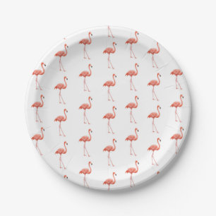 Roze Flamingo Simple Pattern Papieren Bordje