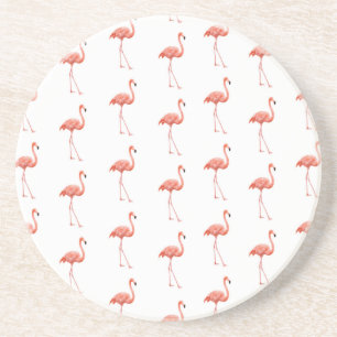 Roze Flamingo Simple Pattern Zandsteen Onderzetter