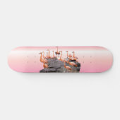 Roze Flamingo Skateboard (Horizontaal)