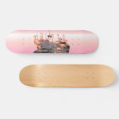 Roze Flamingo Skateboard (Horizontaal)