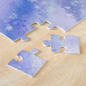 Roze Flamingo Skier Jigzaag Puzzle Cartoon Legpuzzel (Zijkant)