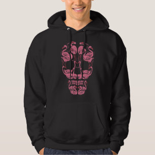 Roze flamingo Skull Breast Cancer Awareness Hallow Hoodie