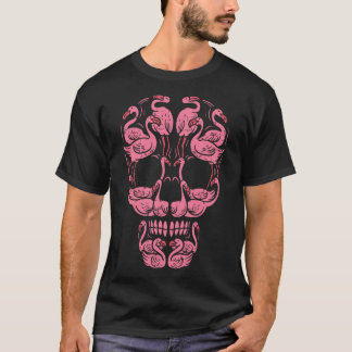 Roze flamingo Skull Breast Cancer Awareness Hallow T-shirt