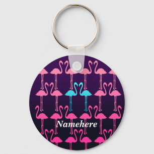 : roze flamingo sleutelhanger