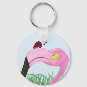  roze flamingo sleutelhanger