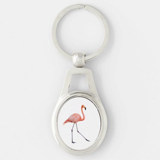 Roze Flamingo Sleutelhanger (Voorkant)